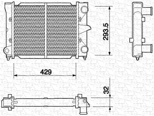 MAGNETI MARELLI radiatorius, variklio aušinimas 350213646000